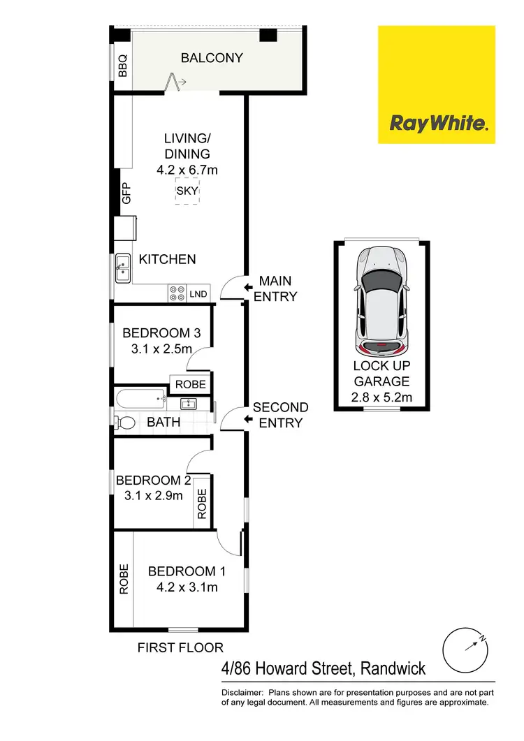 Floorplan of Homely apartment listing, 4/86 Howard Street, Randwick NSW 2031