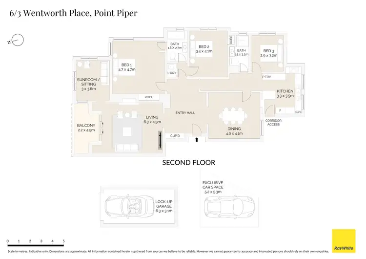 Floorplan of Homely apartment listing, 6/3 Wentworth Place, Point Piper NSW 2027