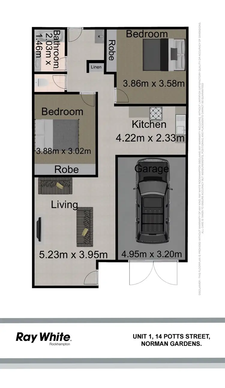 Floorplan of Homely unit listing, 1/14 Potts Street, Norman Gardens QLD 4701