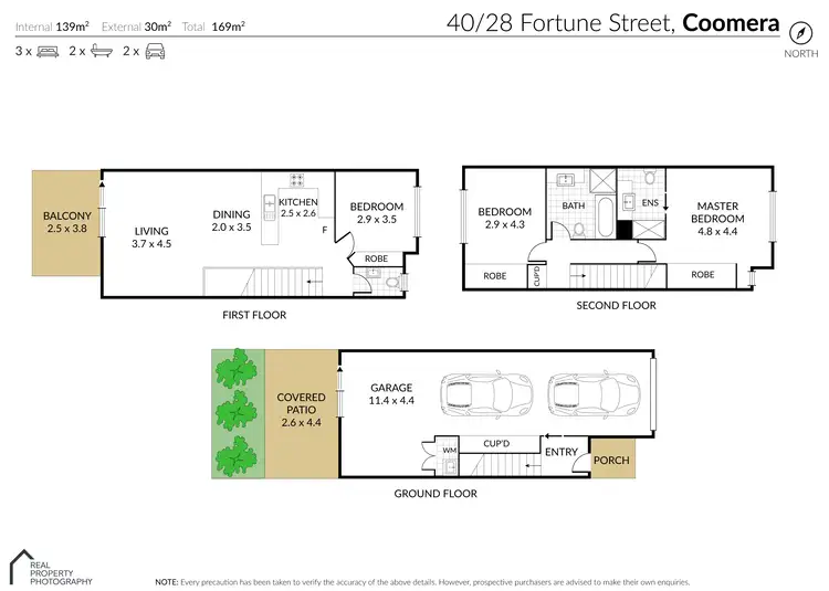 Floorplan of Homely townhouse listing, 40/28 Fortune Street, Coomera QLD 4209