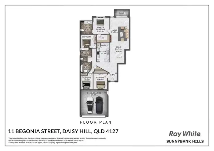 Floorplan of Homely house listing, 11 Begonia Street, Daisy Hill QLD 4127
