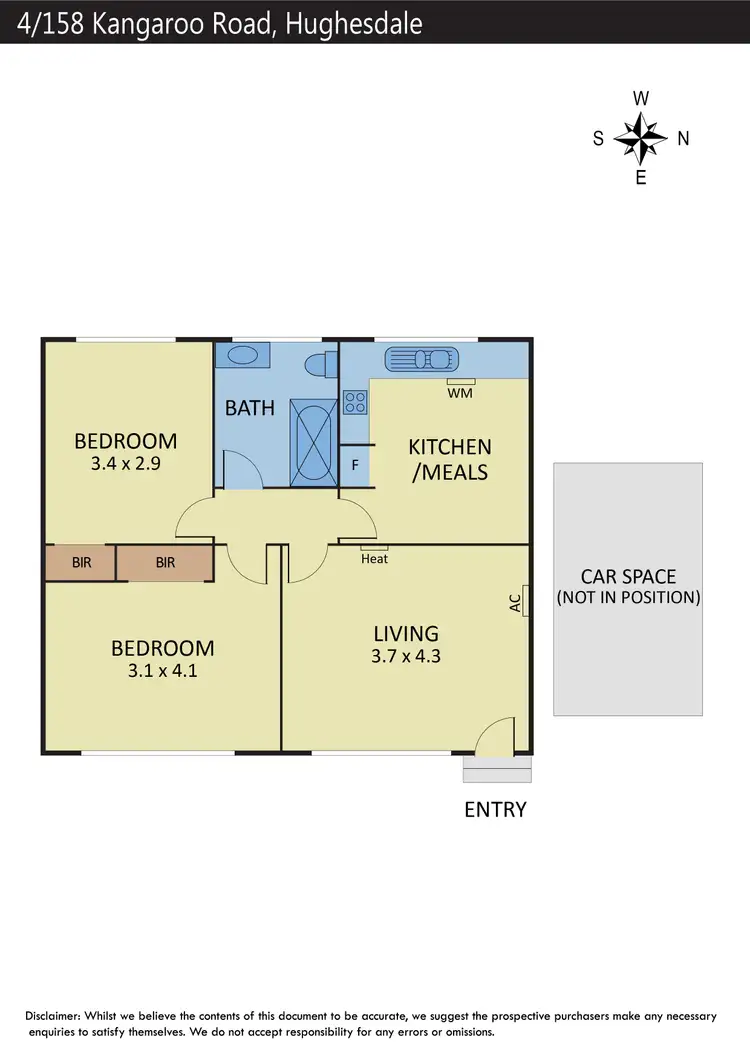 Floorplan of Homely apartment listing, 4/158 Kangaroo Road, Hughesdale VIC 3166