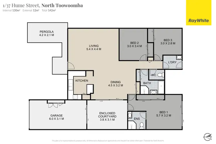 Floorplan of Homely unit listing, 1/37-39 Hume Street, North Toowoomba QLD 4350