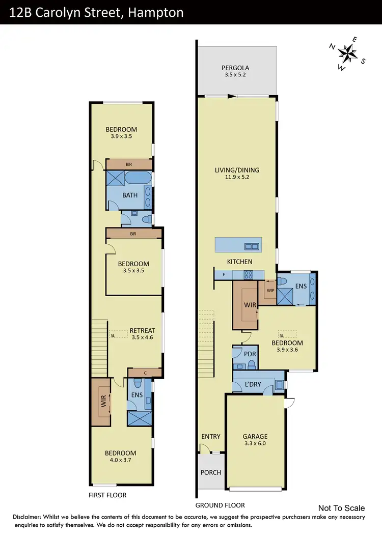 Floorplan of Homely house listing, 12B Carolyn Street, Hampton VIC 3188