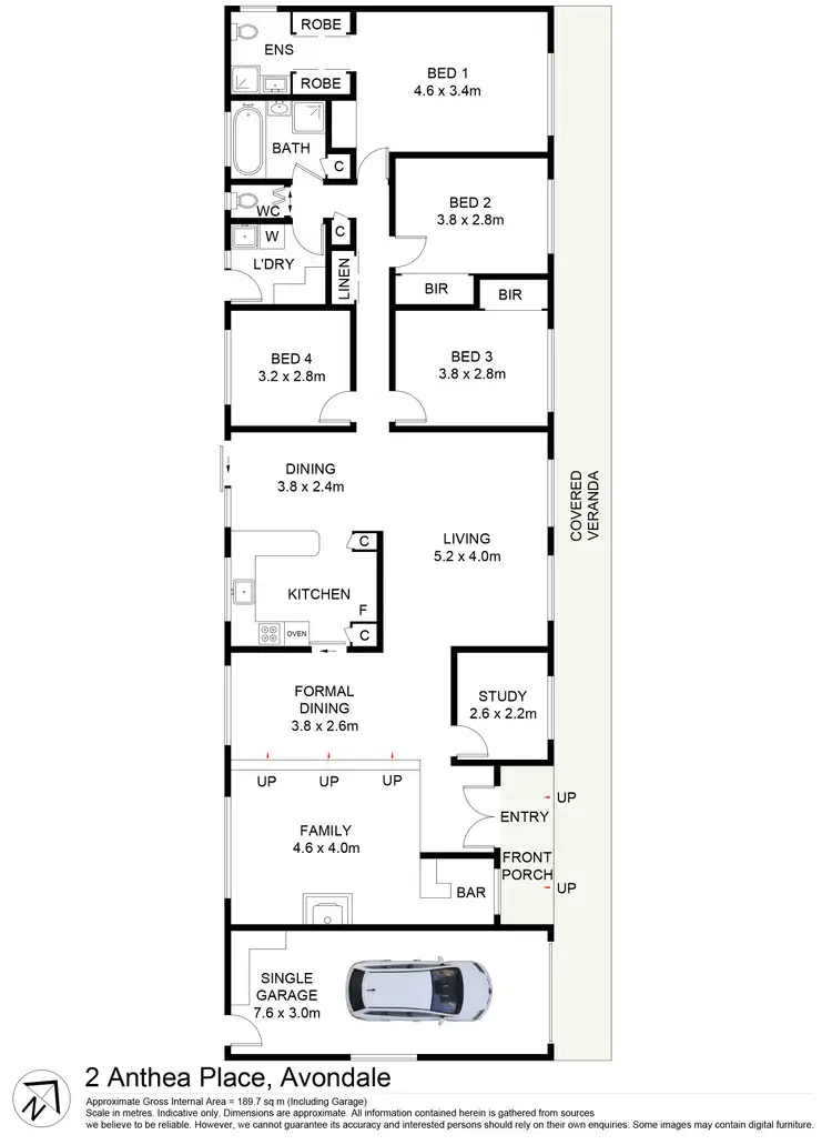 Floorplan of Homely house listing, 2 Anthea Place, Avondale NSW 2530