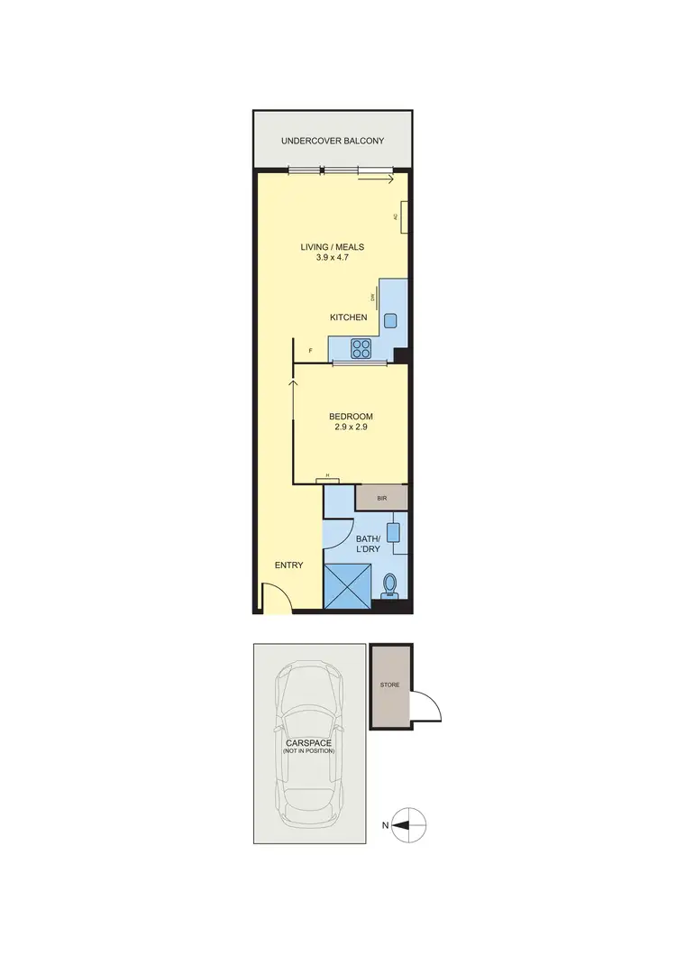 Floorplan of Homely apartment listing, 116/8 Olive York Way, Brunswick West VIC 3055