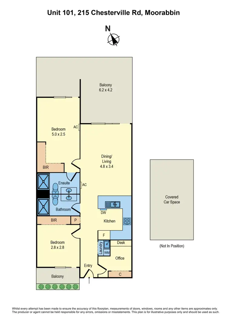 Floorplan of Homely apartment listing, 101/215 Chesterville Road, Moorabbin VIC 3189