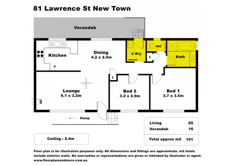 Floorplan of Homely house listing, 81 Lawrence Street, Kadina SA 5554