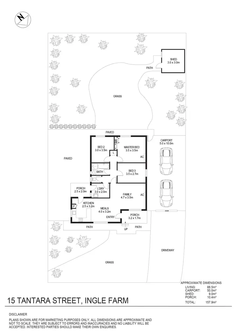 Floorplan of Homely house listing, 15 Tantara Street, Ingle Farm SA 5098