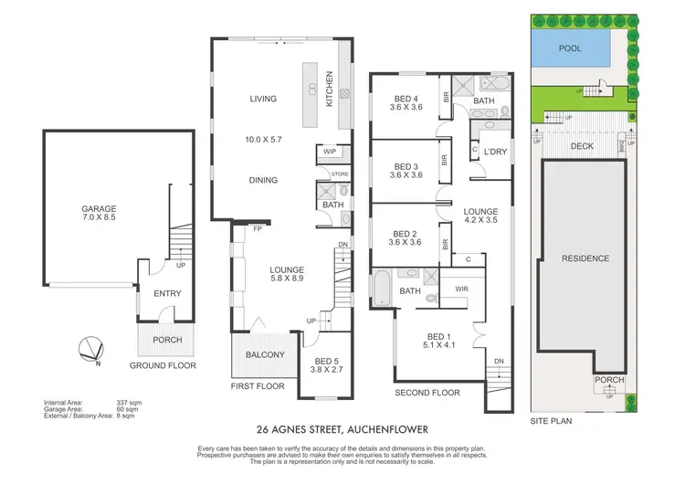 Floorplan of Homely house listing, 26 Agnes Street, Auchenflower QLD 4066