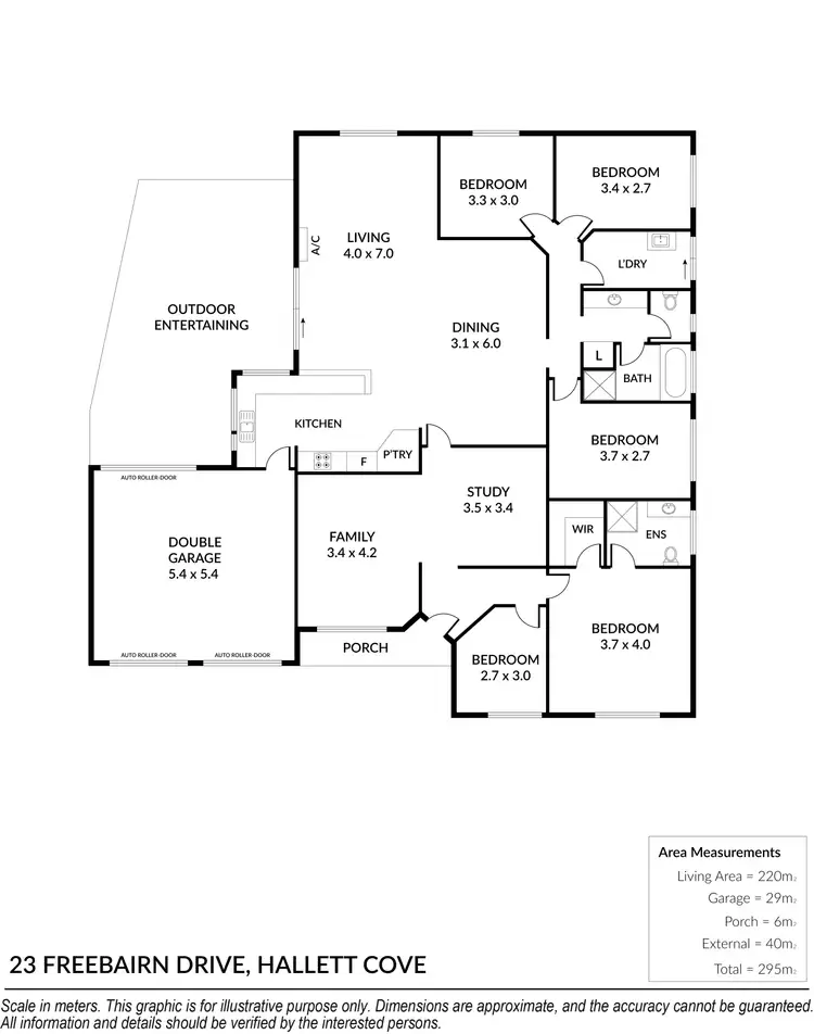 Floorplan of Homely house listing, 23 Freebairn Drive, Hallett Cove SA 5158