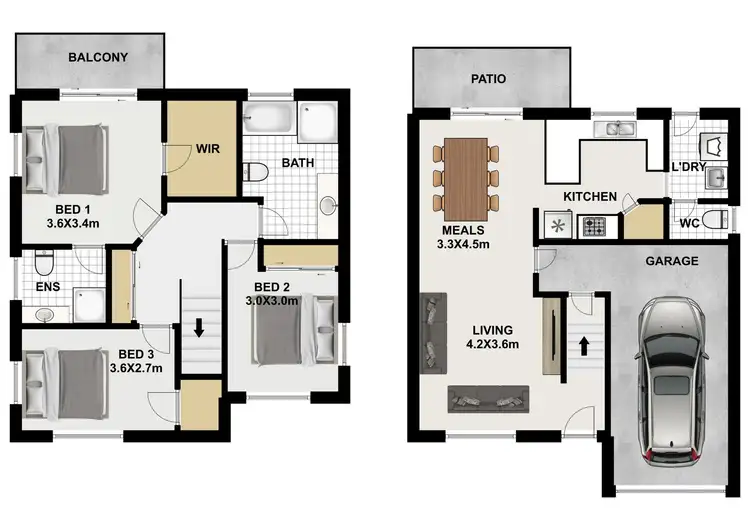 Floorplan of Homely townhouse listing, 46/137 Progress Road, Richlands QLD 4077