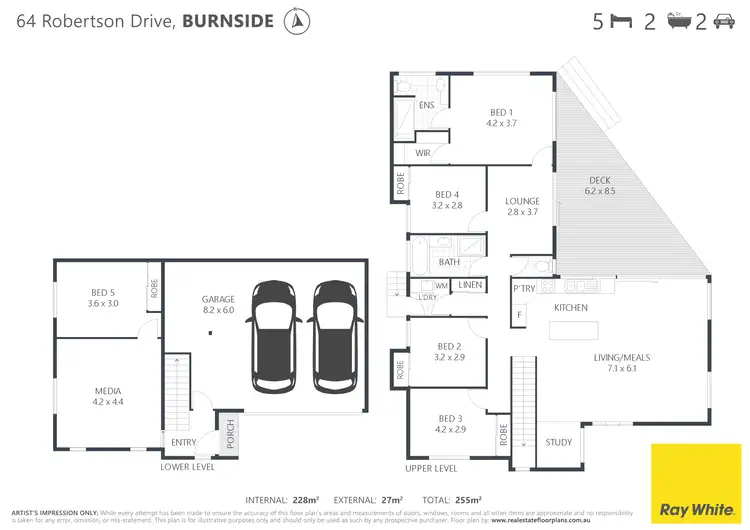 Floorplan of Homely house listing, 64 Robertson Drive, Burnside QLD 4560