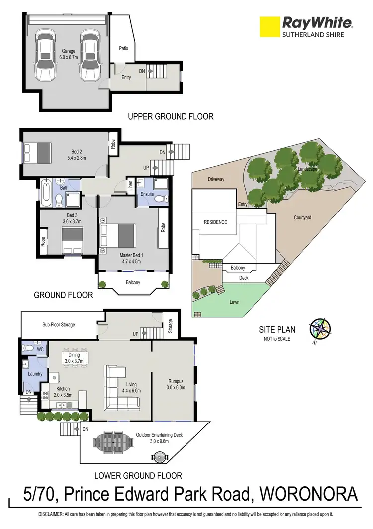 Floorplan of Homely townhouse listing, 5/70 Prince Edward Park Road, Woronora NSW 2232