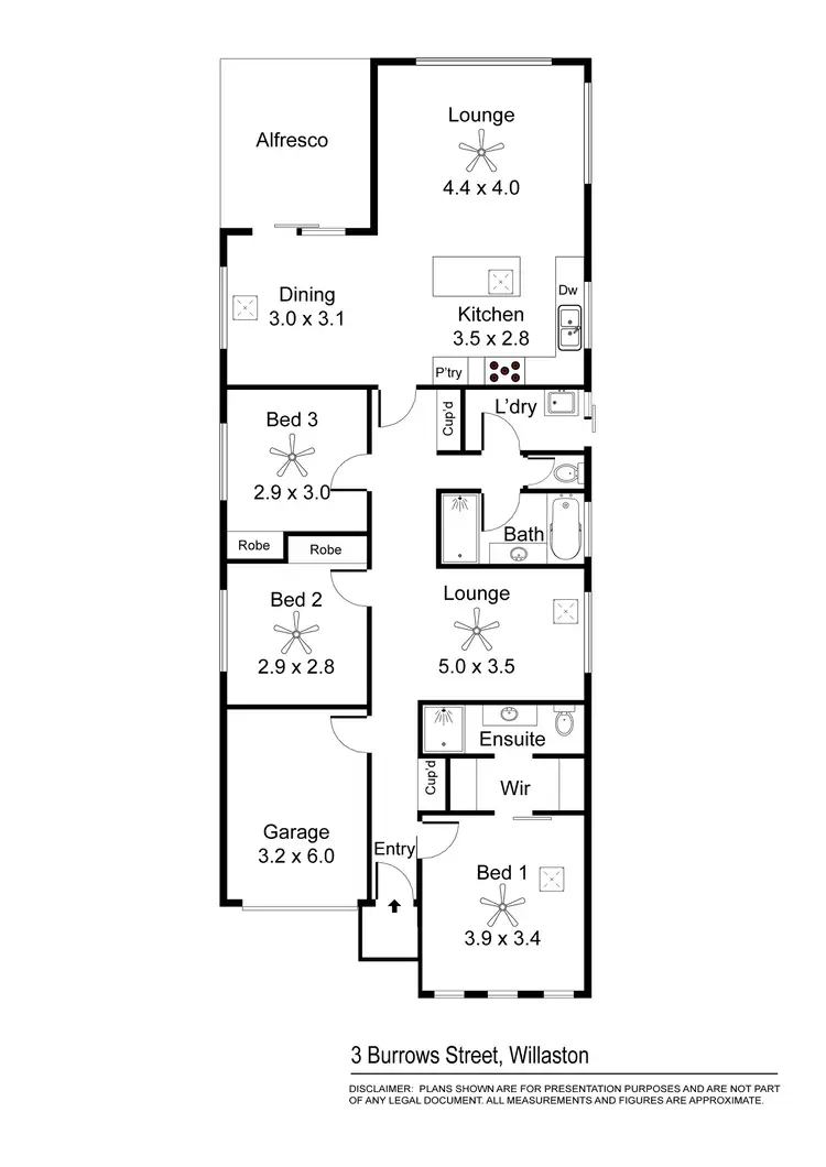 Floorplan of Homely house listing, 3A Burrows Street, Willaston SA 5118