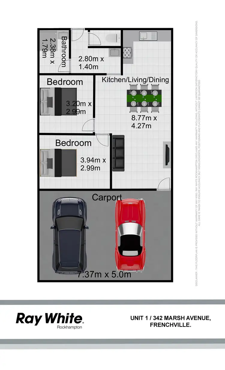 Floorplan of Homely unit listing, 1/342 Marsh Avenue, Frenchville QLD 4701