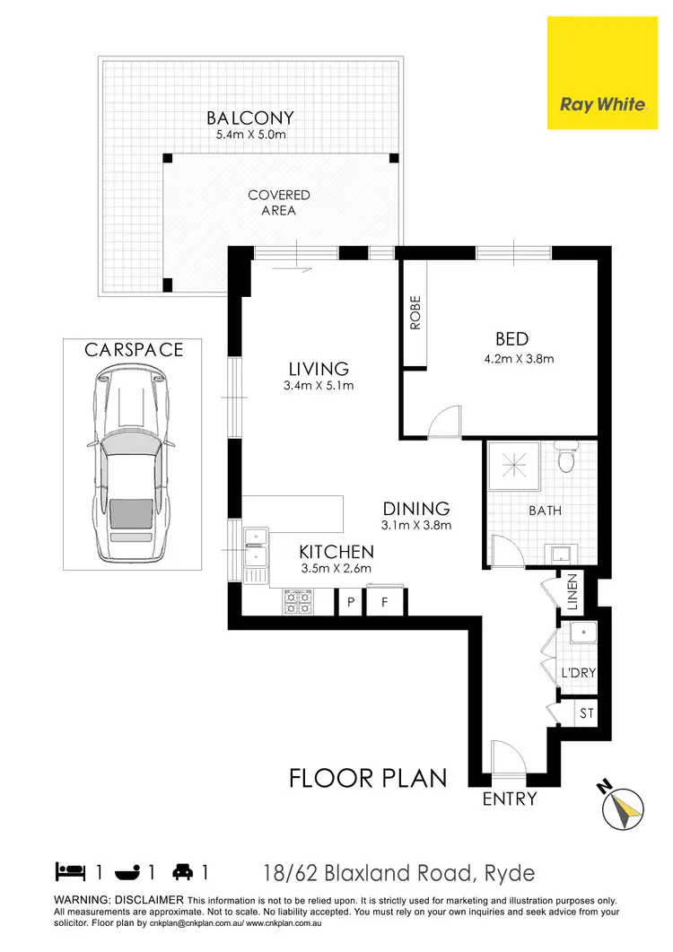 Floorplan of Homely apartment listing, 18/2A Edward Street, Ryde NSW 2112