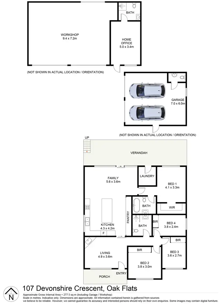 Floorplan of Homely house listing, 107 Devonshire Crescent, Oak Flats NSW 2529