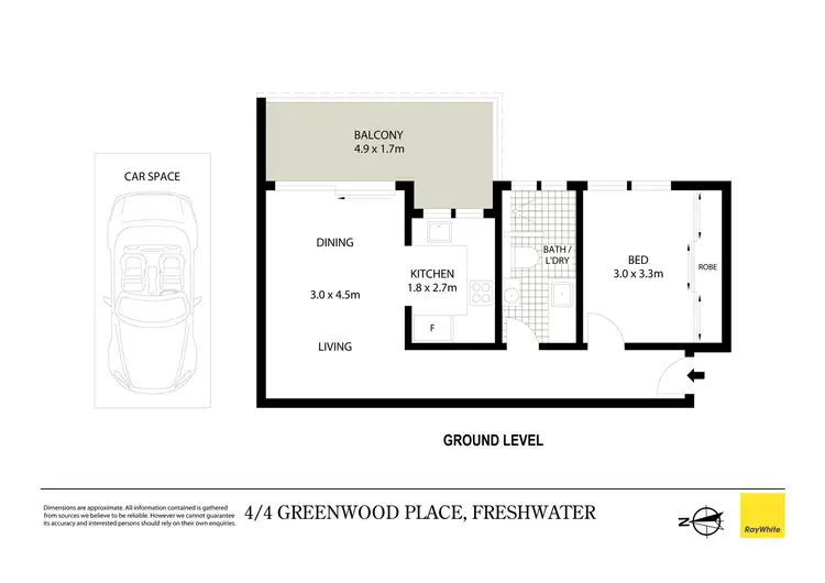 Floorplan of Homely apartment listing, 4/4 Greenwood Place, Freshwater NSW 2096