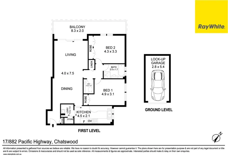 Floorplan of Homely unit listing, 17/882 Pacific Highway, Chatswood NSW 2067