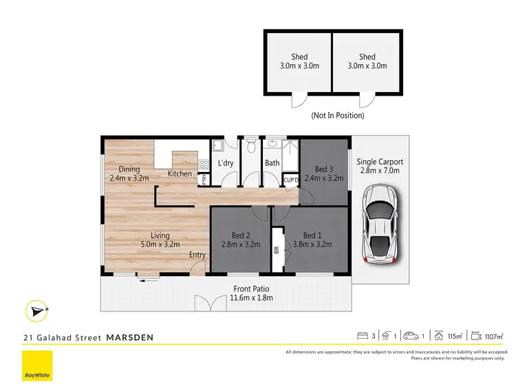 Floorplan of Homely house listing, 21 Galahad Street, Marsden QLD 4132