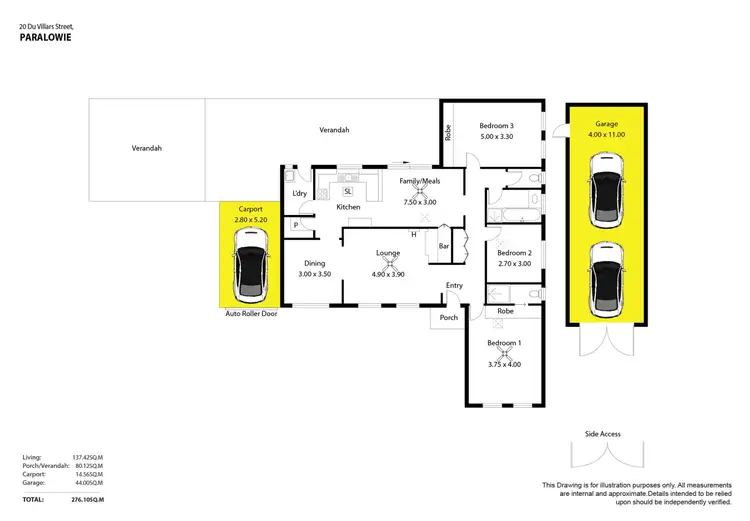 Floorplan of Homely house listing, 20 Du Villars Street, Paralowie SA 5108