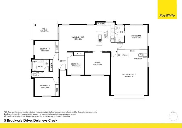 Floorplan of Homely house listing, 5 Brookvale Drive, Delaneys Creek QLD 4514