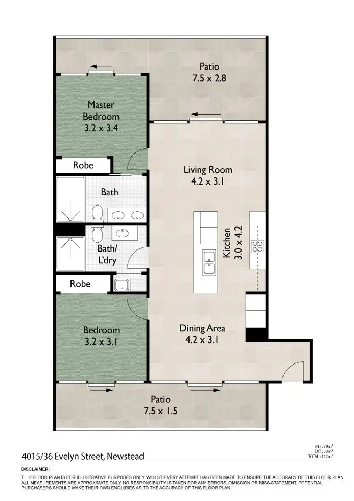 Floorplan of Homely apartment listing, 4015/36 Evelyn Street (access via Austin St), Newstead QLD 4006