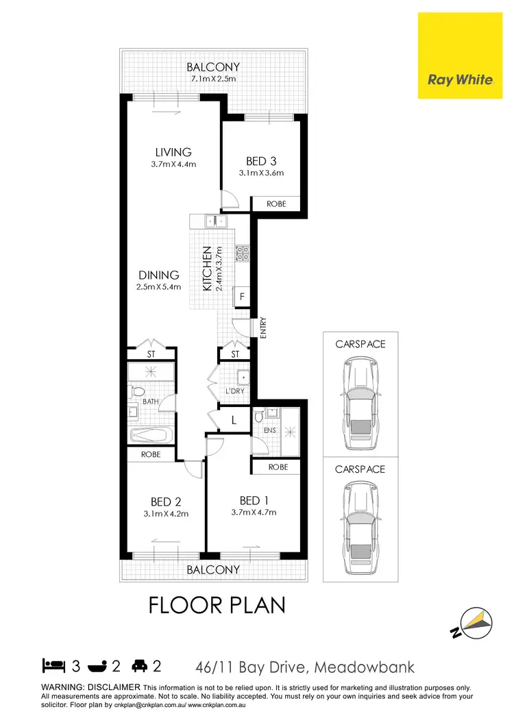 Floorplan of Homely apartment listing, 46/11 Bay Dr., Meadowbank NSW 2114