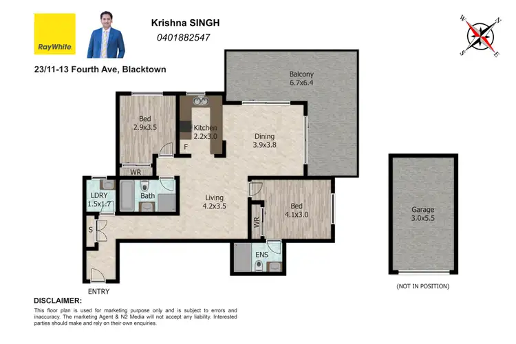 Floorplan of Homely unit listing, 23/11-13 Fourth Avenue, Blacktown NSW 2148