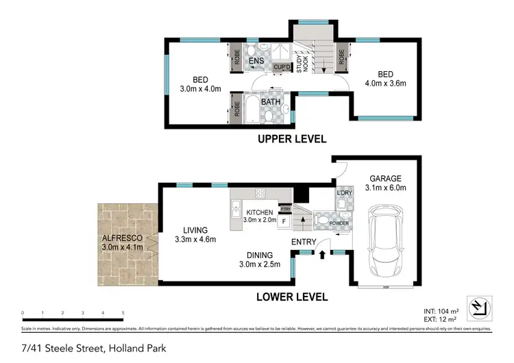Floorplan of Homely townhouse listing, 7/43 Steele Street, Holland Park QLD 4121