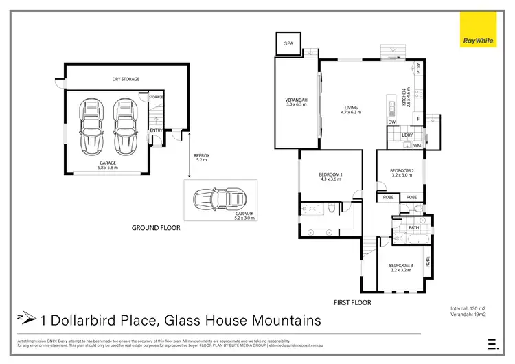 Floorplan of Homely house listing, 1 Dollarbird Place, Glass House Mountains QLD 4518