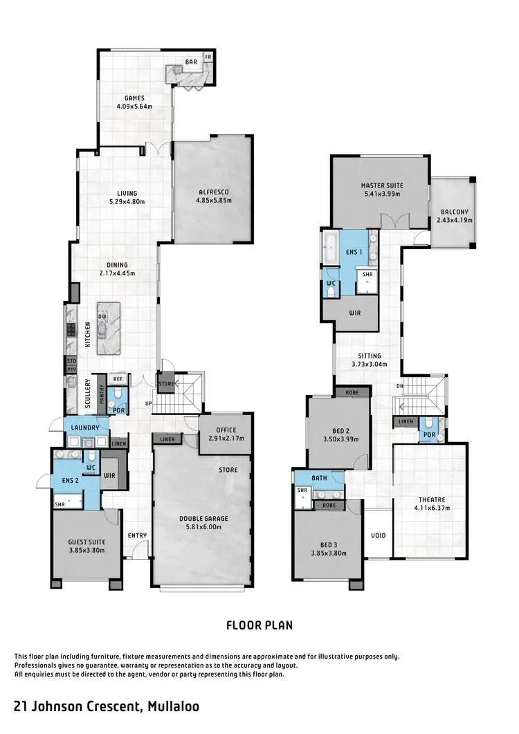 Floorplan of Homely house listing, 21 Johnson Crescent, Mullaloo WA 6027