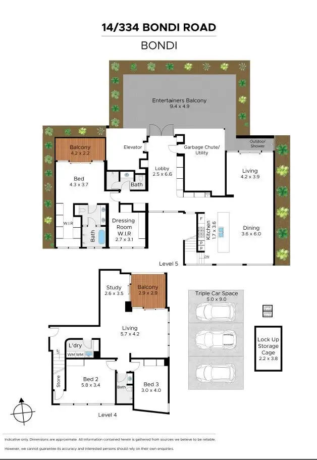 Floorplan of Homely apartment listing, 14/334 Bondi Road, Bondi Beach NSW 2026