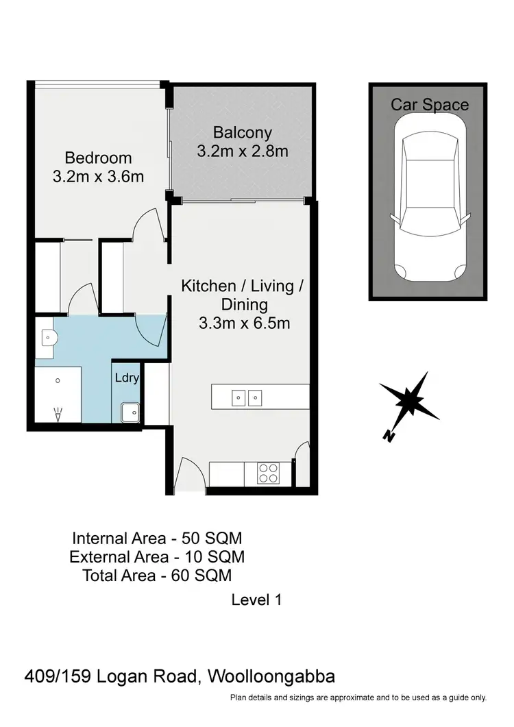 Floorplan of Homely apartment listing, 409/159 Logan Road, Woolloongabba QLD 4102