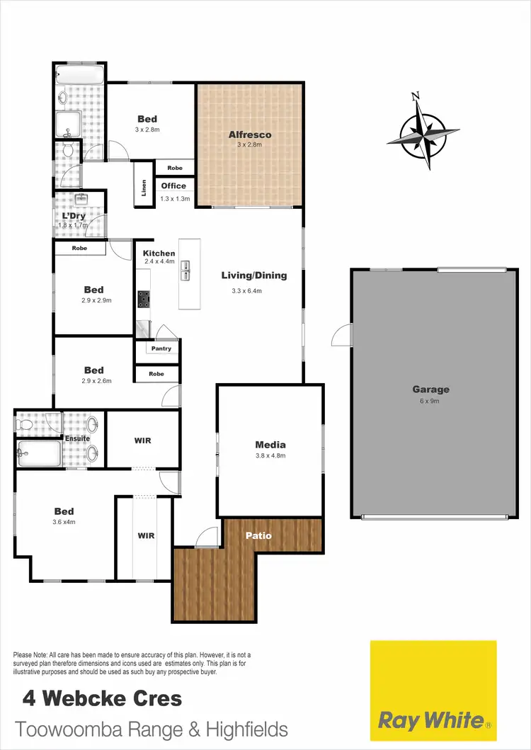 Floorplan of Homely house listing, 4 Webcke Crescent, Kleinton QLD 4352