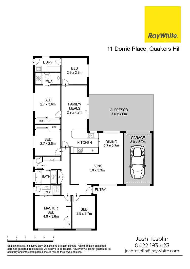 Floorplan of Homely house listing, 11 Dorrie Place, Quakers Hill NSW 2763