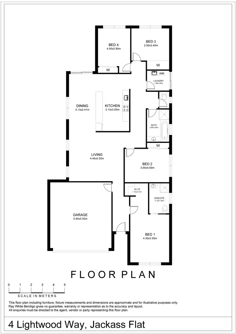 Floorplan of Homely house listing, 4 Lightwood Way, Jackass Flat VIC 3556