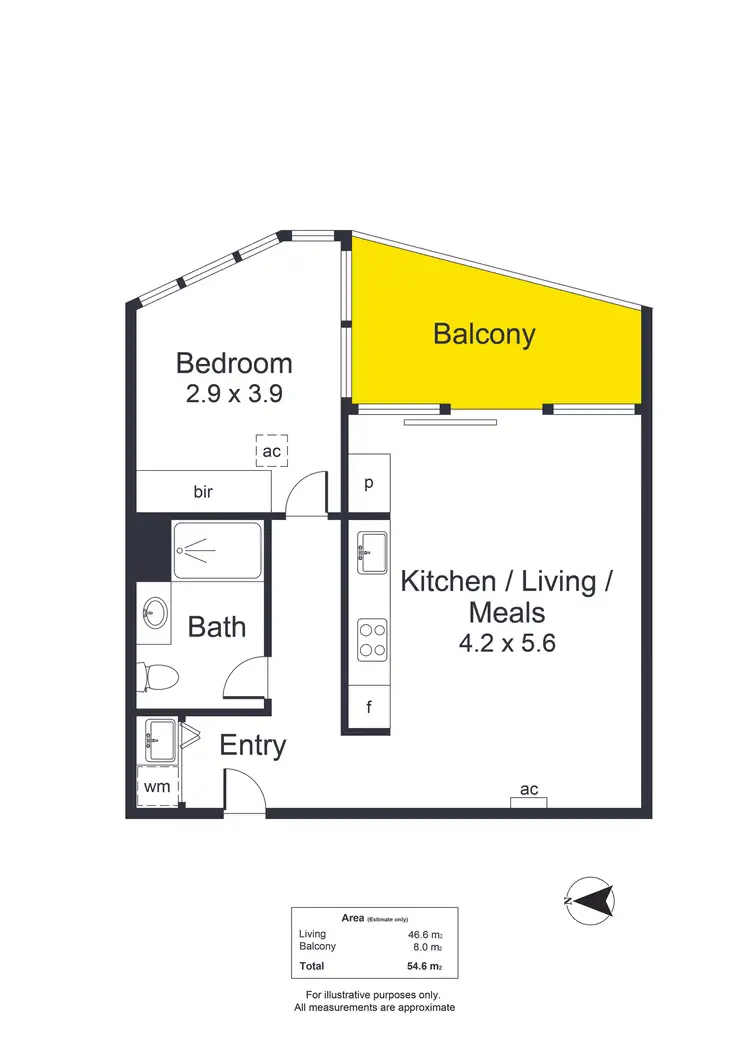 Floorplan of Homely apartment listing, 1504/421 King William Street, Adelaide SA 5000