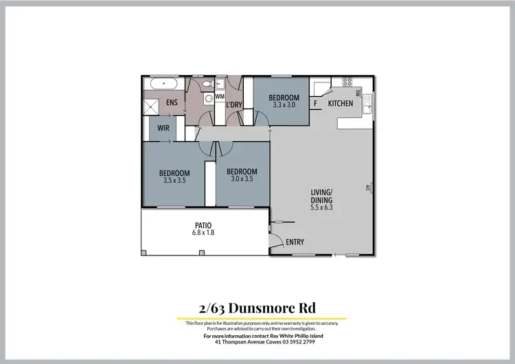 Floorplan of Homely house listing, 2/63 Dunsmore Road, Cowes VIC 3922