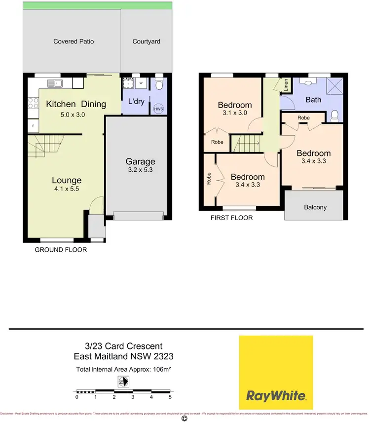 Floorplan of Homely unit listing, 3/23 Card Crescent, East Maitland NSW 2323