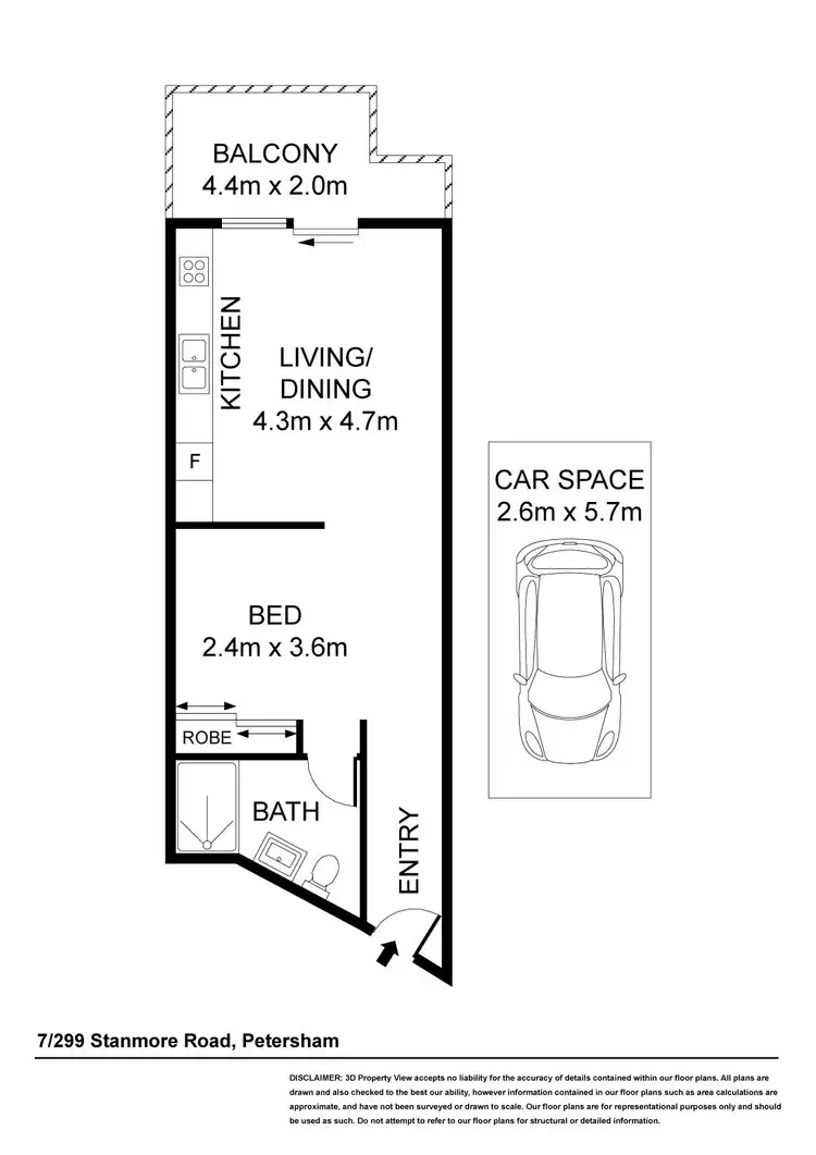 Floorplan of Homely apartment listing, 7/299 Stanmore Road, Petersham NSW 2049