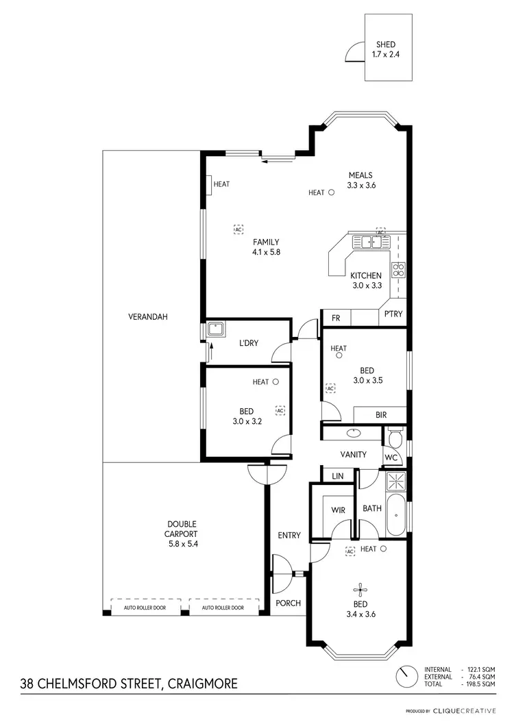Floorplan of Homely house listing, 38 Chelmsford Street, Craigmore SA 5114