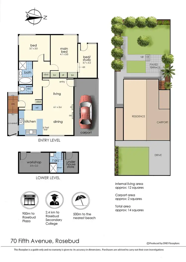 Floorplan of Homely house listing, 70 Fifth Avenue, Rosebud VIC 3939