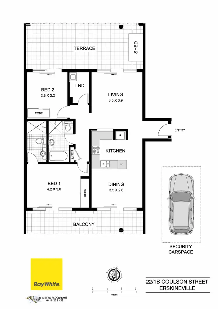 Floorplan of Homely apartment listing, 22/1B Coulson Street, Erskineville NSW 2043