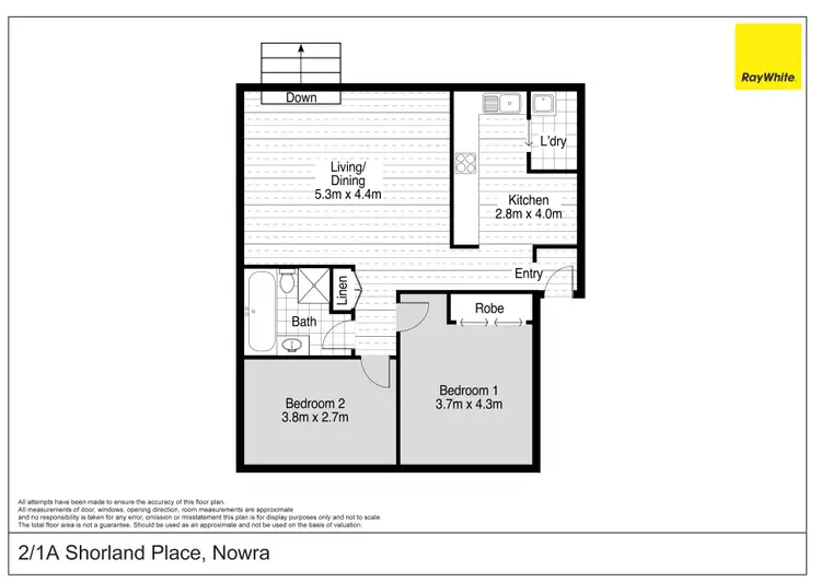 Floorplan of Homely unit listing, 2/1a Shorland Place, Nowra NSW 2541