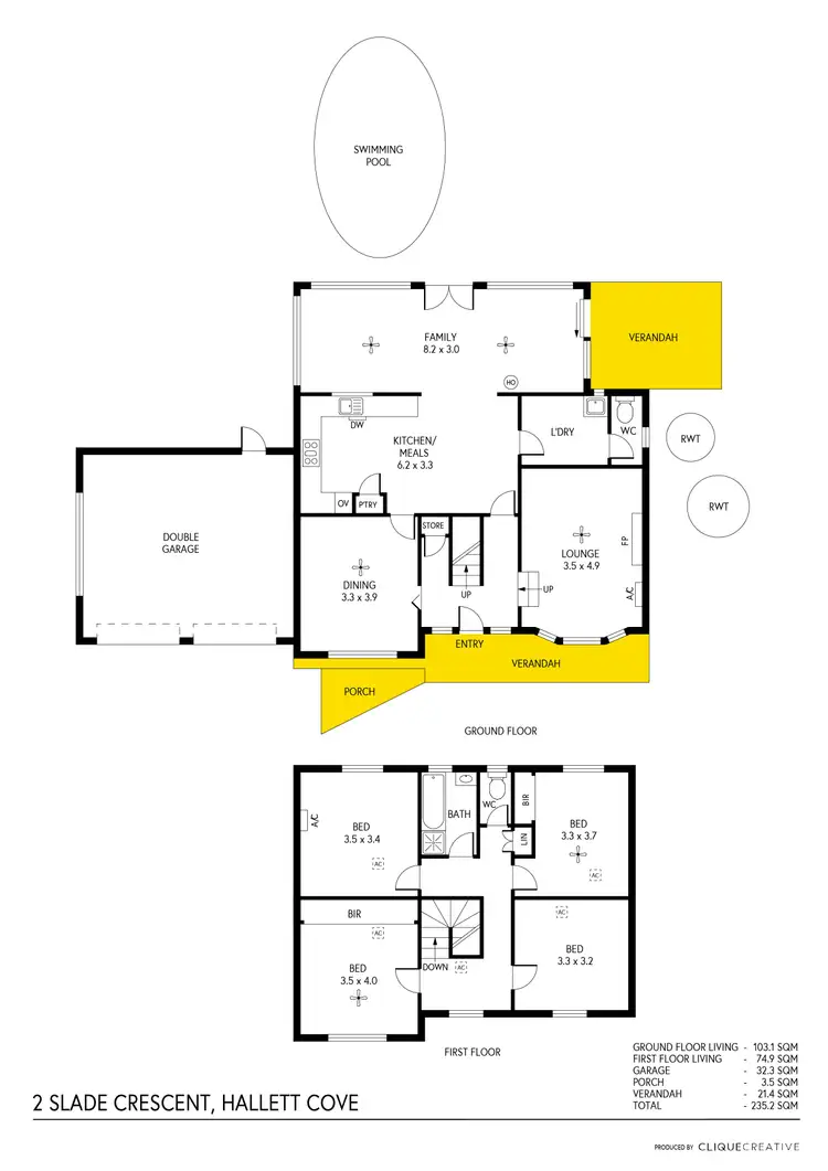 Floorplan of Homely house listing, 2 Slade Crescent, Hallett Cove SA 5158