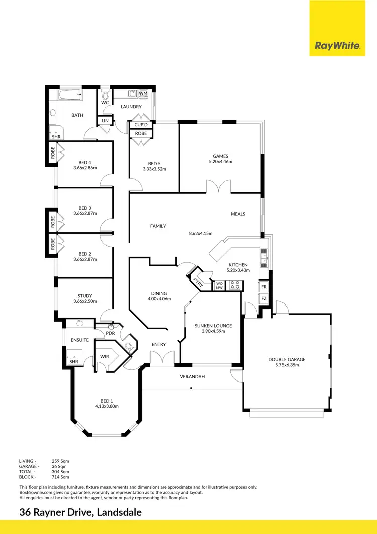 Floorplan of Homely house listing, 36 Rayner Drive, Landsdale WA 6065