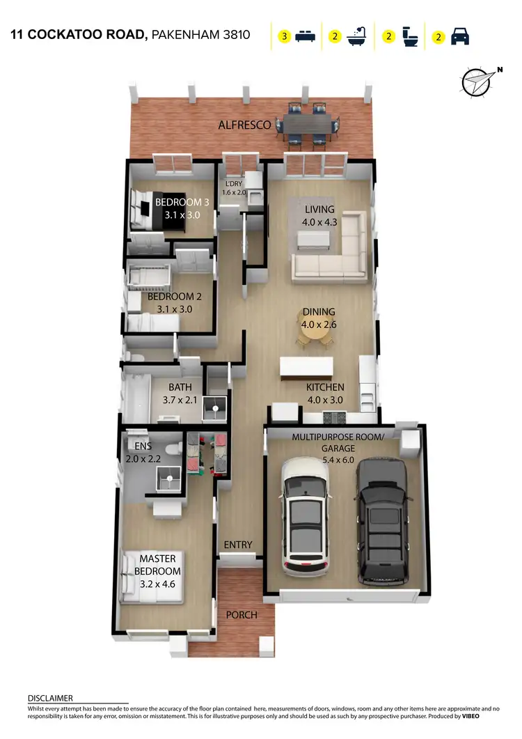 Floorplan of Homely house listing, 11 Cockatoo Road, Pakenham VIC 3810