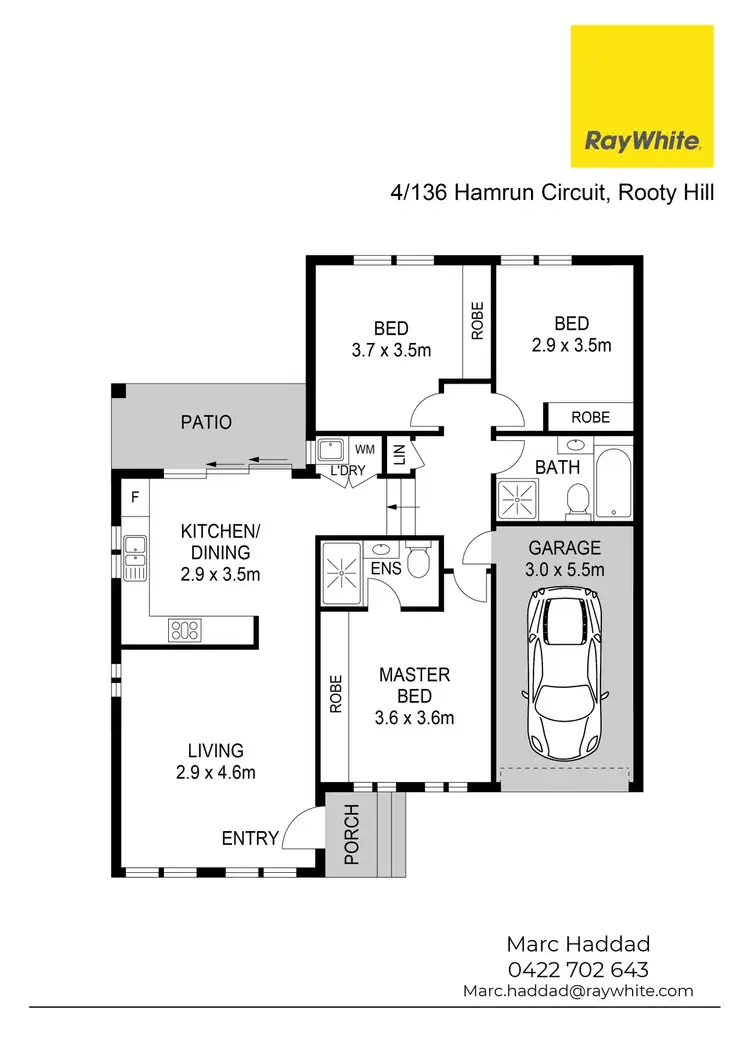 Floorplan of Homely villa listing, 4/136 Hamrun Circuit, Rooty Hill NSW 2766